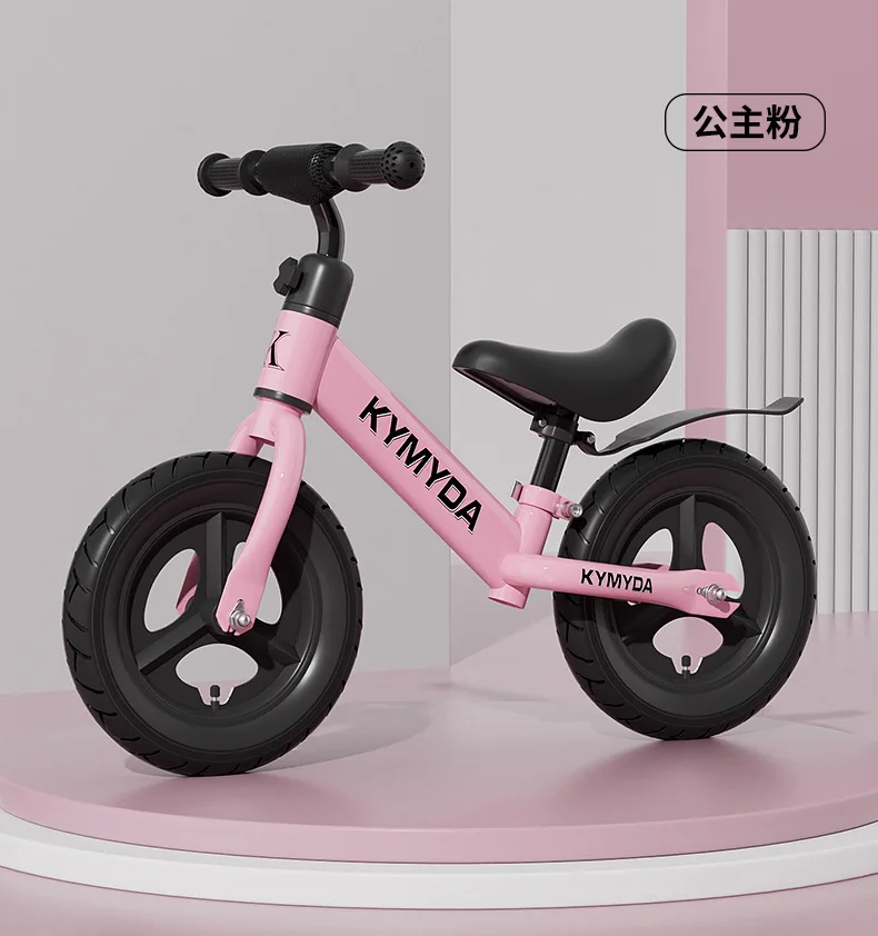 Kids Balance Bike Two In One No Pedal Adjustable Seat Carbon Steel Frame For Toddlers 1 To 6 Years Old Outdoor Riding Toy