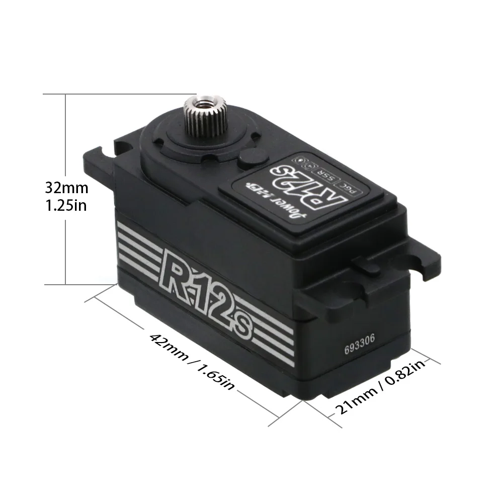 Power HD R12S 12KG High Torgue Brushless Matel Gear Servo 6.0 ~ 8.4V for Rc 1/10 Electric Car