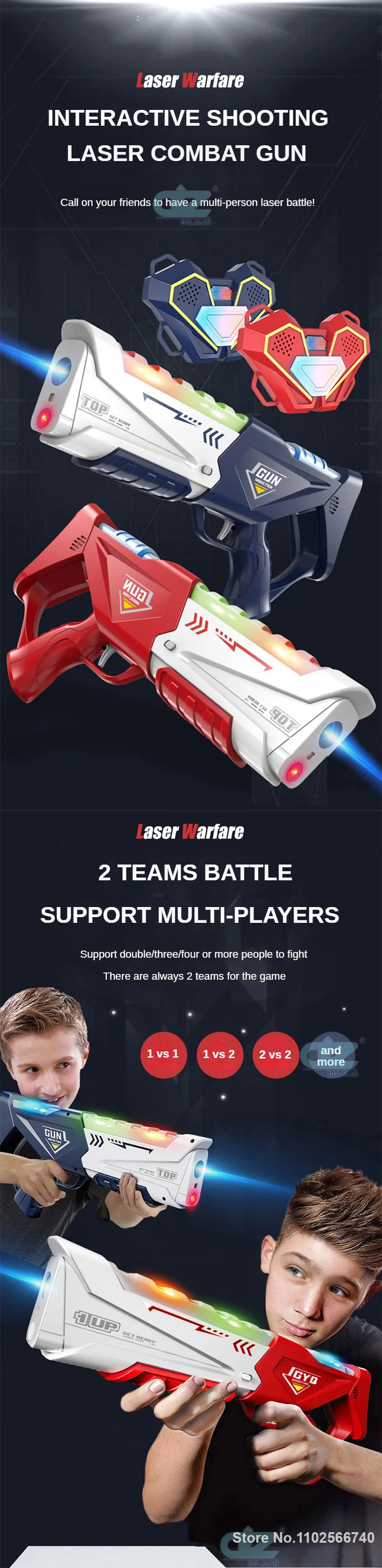 35CM Infrared Tag Toy Gun for Kids Laser Tag Battle Game Set with Vest Children Electric Toys Pistol Rifle Outdoor Sport