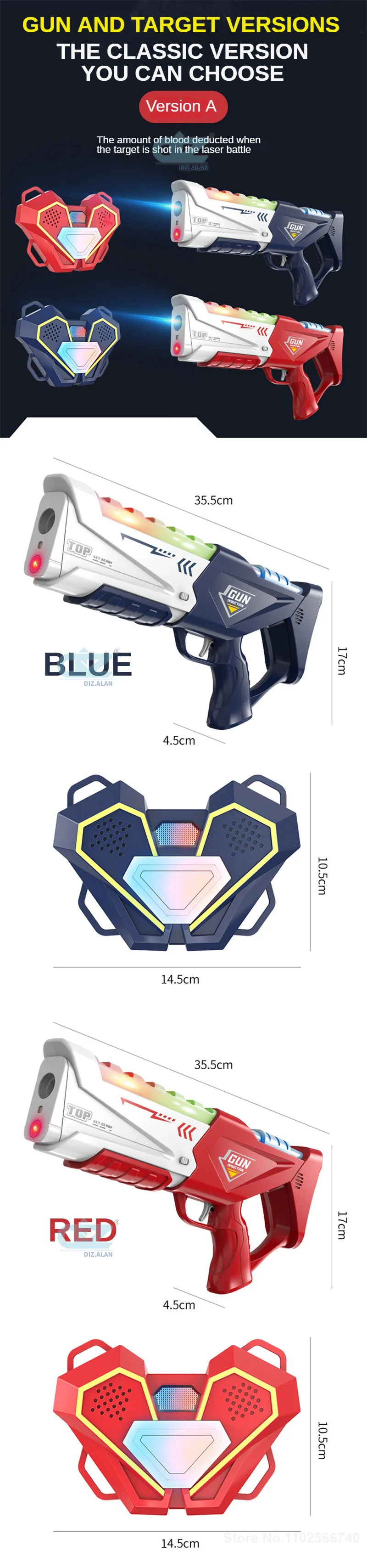 35CM Infrared Tag Toy Gun for Kids Laser Tag Battle Game Set with Vest Children Electric Toys Pistol Rifle Outdoor Sport