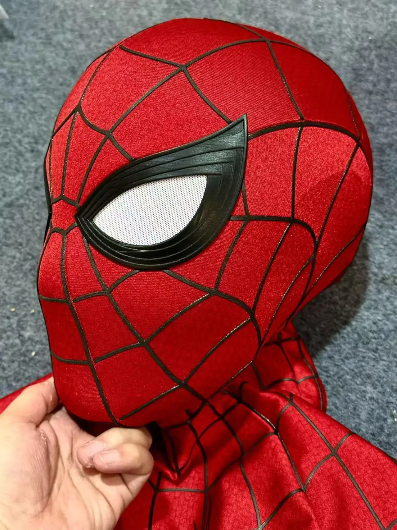 In Stock SpiderMan Brand New Day Adult Cosplay Mask with Magnetic Back Cover 3D Webbing Strips Resin Faceshell Cosplay Helmet