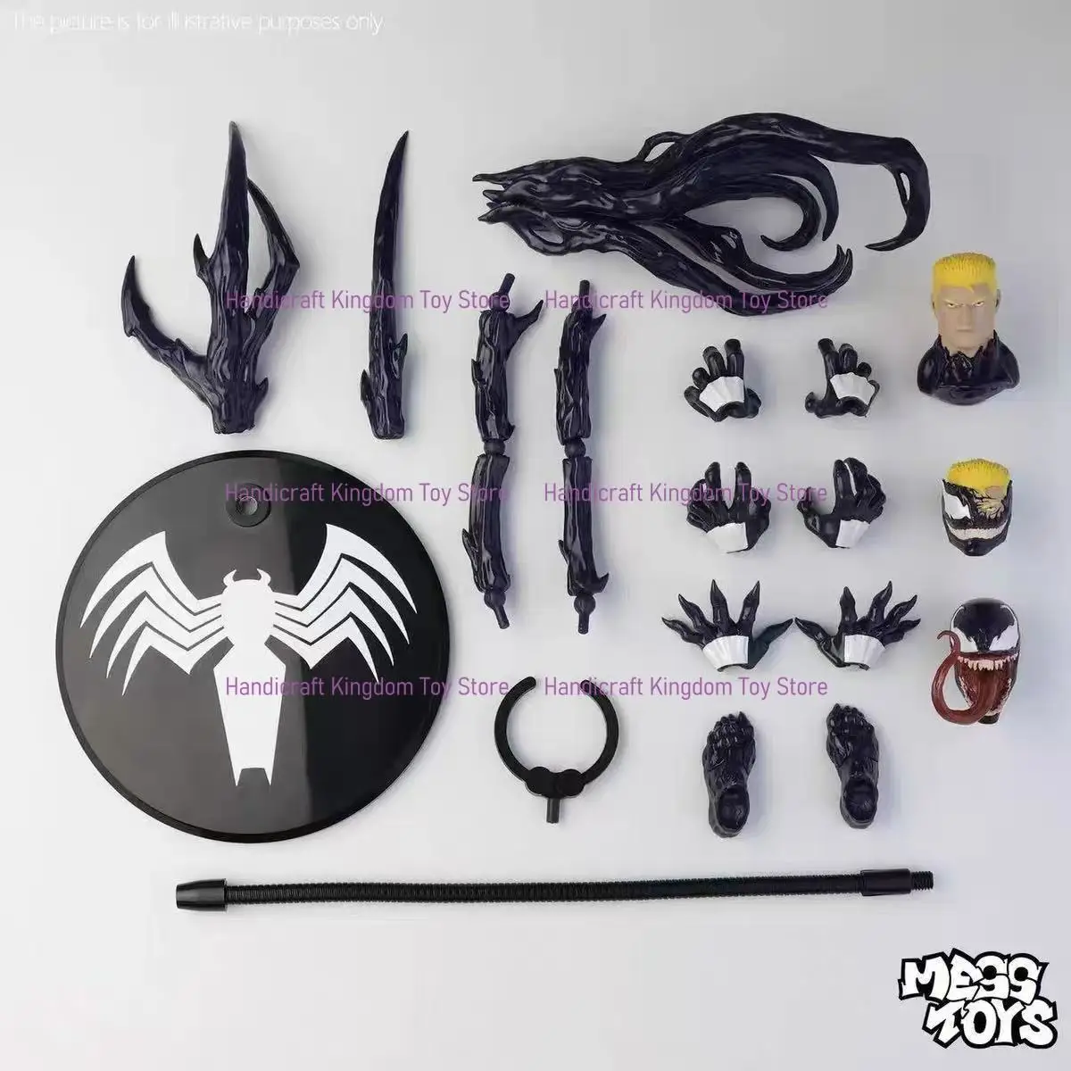 MESS TOYS Venom Ultimate Spider-Man Deadly Neighbor Joint Movable Figure Model Spot