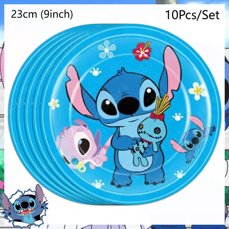 Disney Lilo and Stitch Birthday Party Decoration Disposable Tableware Candy Bag Tablecloth Paper Cup Plate Napkin Supplies Kit