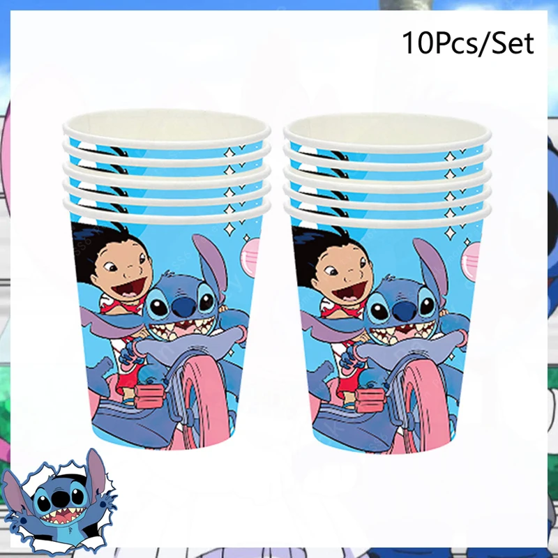 Disney Lilo and Stitch Birthday Party Decoration Disposable Tableware Candy Bag Tablecloth Paper Cup Plate Napkin Supplies Kit