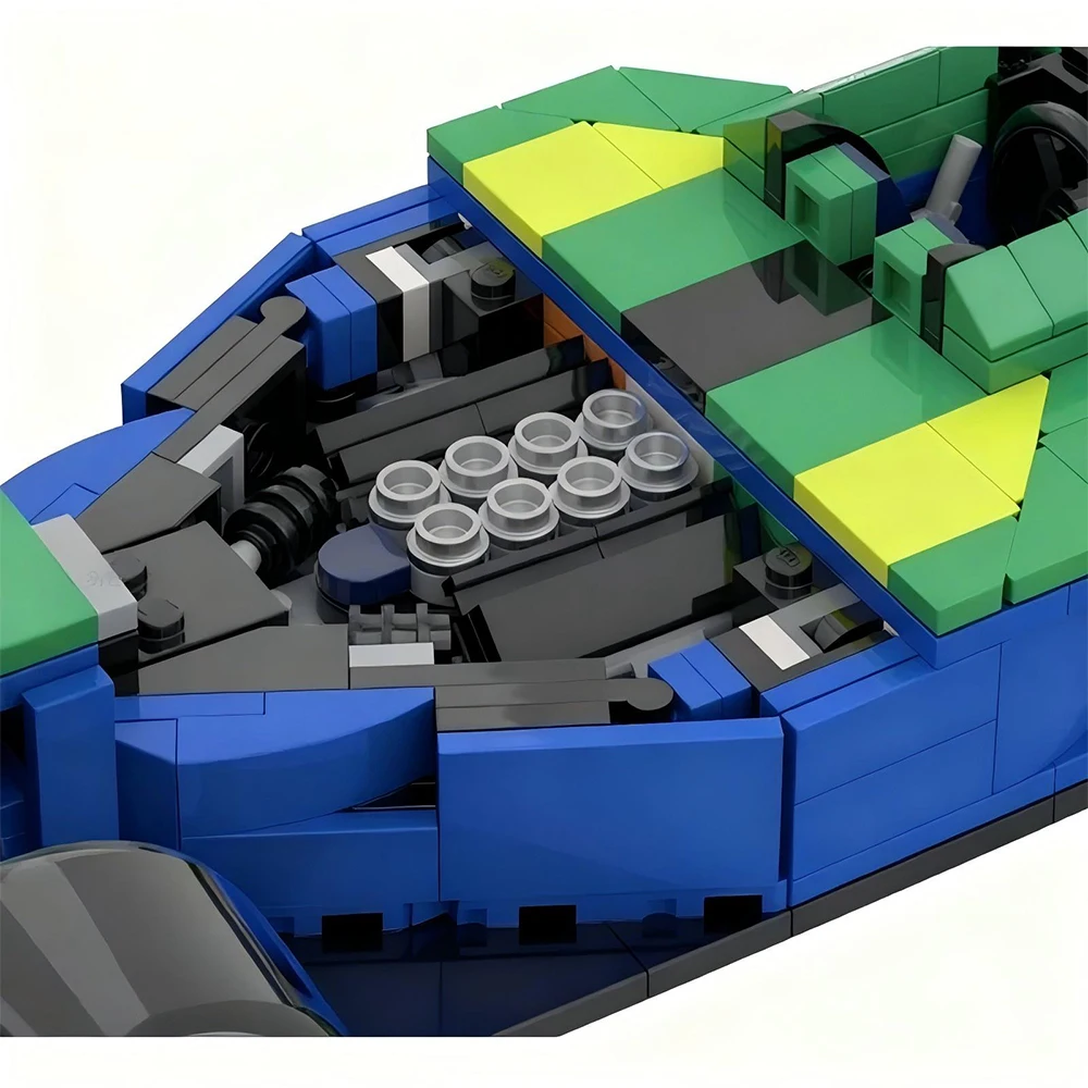 New MOC Speed Racing Series Logo 191 Model Building Blocks DIY Modular Sports Car Assembly Children's Toy Boy Birthday Gift