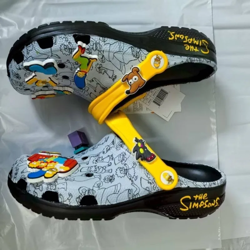 Wholesale 2026 New Anime Cartoon The Simpsons Summer Travel Sandals, Parent-Child Outdoor Non-Slip Breathable Adult Beach Shoes