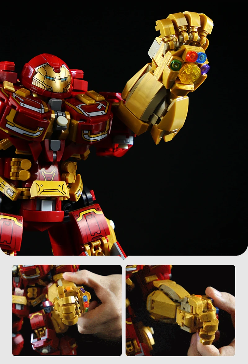 Superheroes MOC Building Blocks Sets Iron Mecha Hulkbuster Robot Bricks Model Creative Collectible Toys Holiday Gifts 2000+pcs