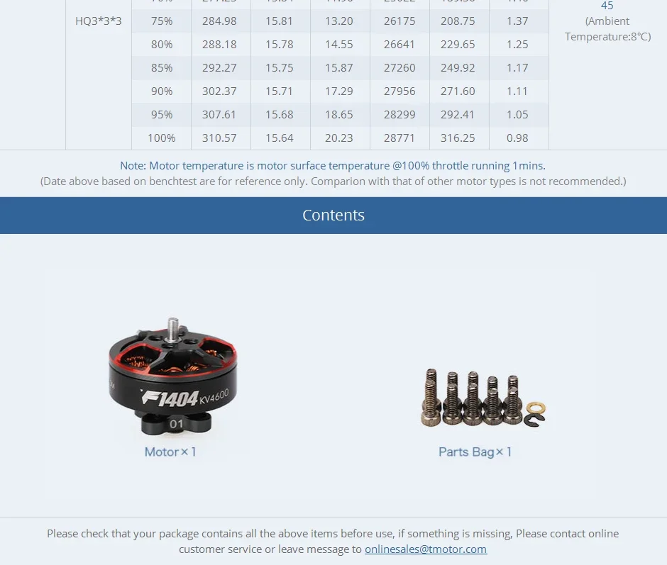 T-Motor F1404 1404 2900 3800 4600KV 3-4S Lipo FPV Brushless Motor 1.5mm Shaft 2.5-4inch Cinewhoop Dutcted RC Racing Drones