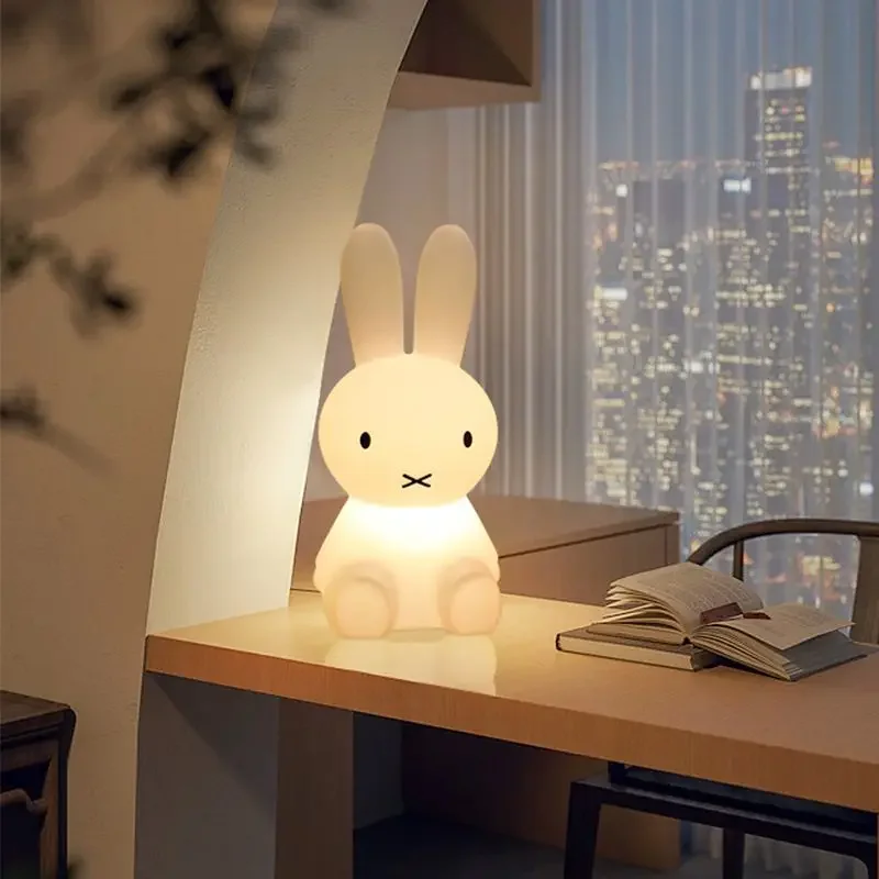 Miffy Kawaii Colorful Remote-controlled Bedroom Ambient Light Cartoon 28CM Night Light Cute Gift Toy