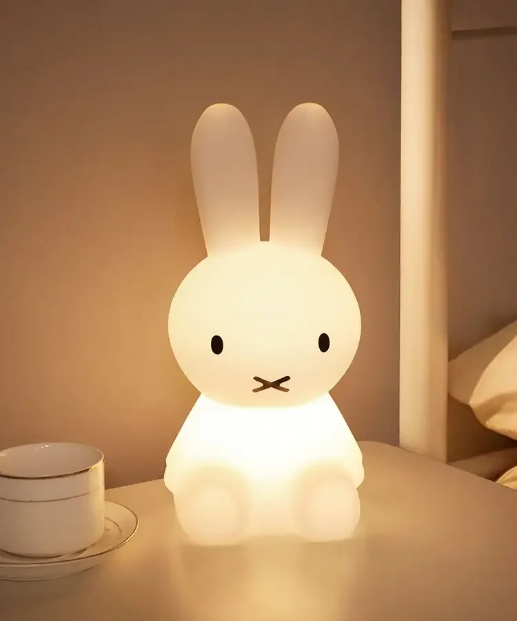 Miffy Kawaii Colorful Remote-controlled Bedroom Ambient Light Cartoon 28CM Night Light Cute Gift Toy