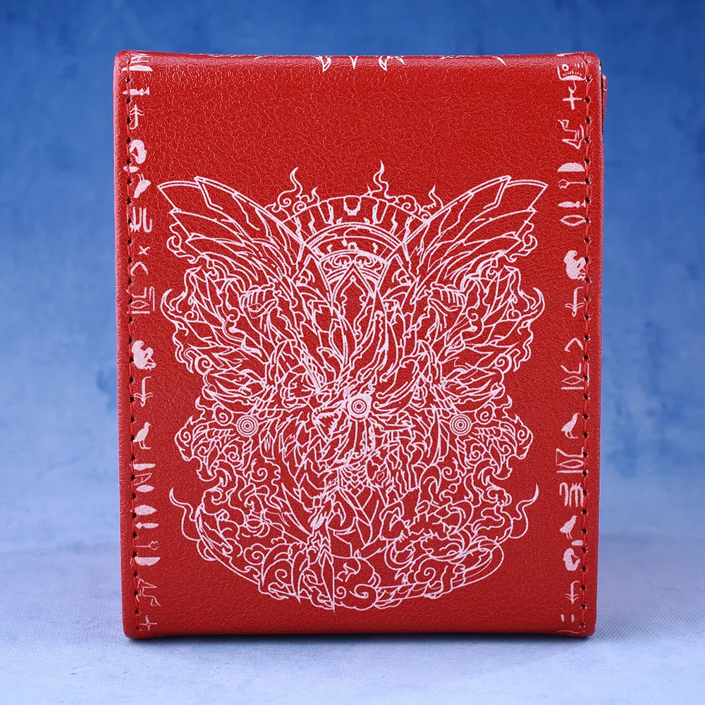 Gacha 100+Load Trading Card Deck Box With 2 Dividers PU Leather Magnetic Closure Game Card Storage Box For YuGiOh TCG Sport Card