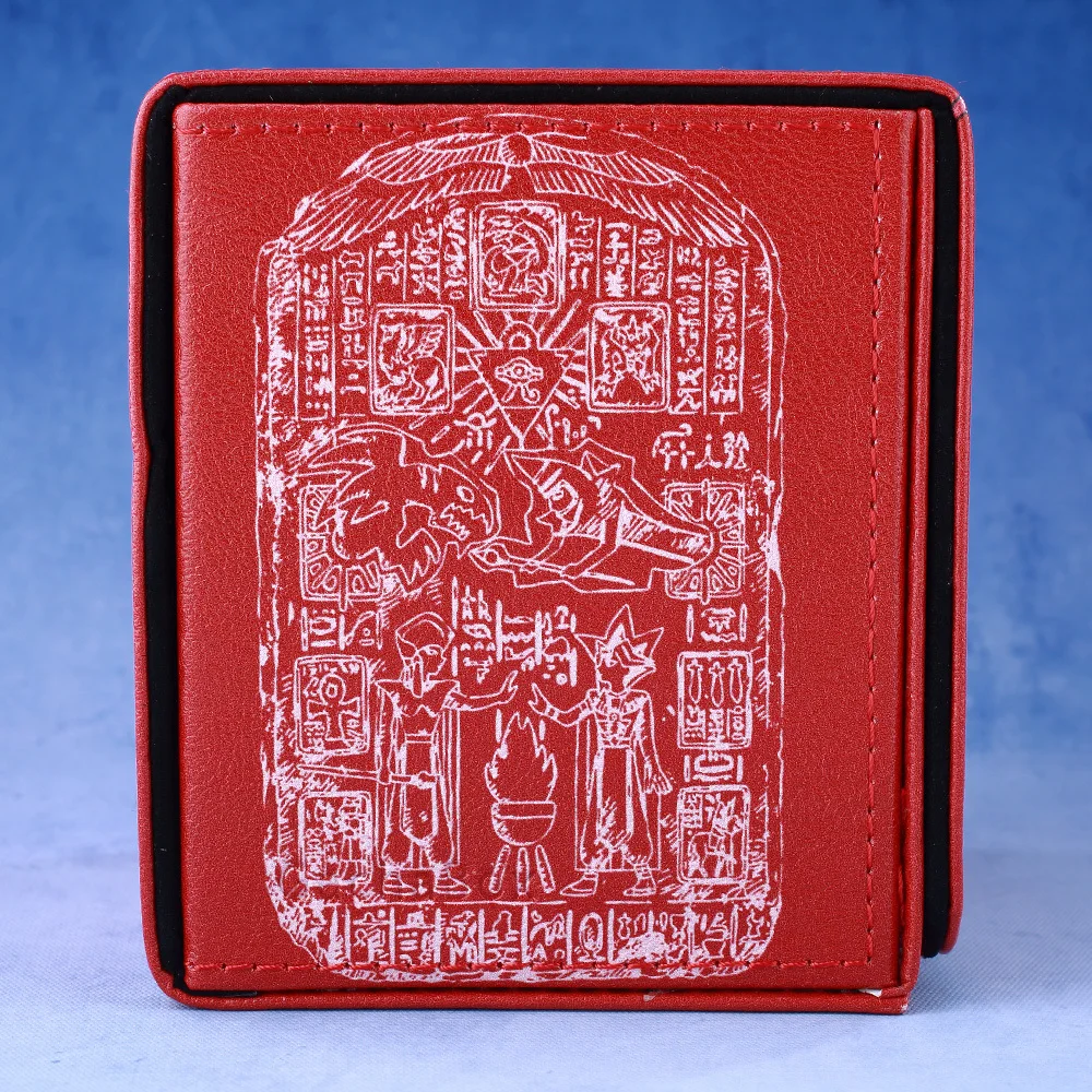 Gacha 100+Load Trading Card Deck Box With 2 Dividers PU Leather Magnetic Closure Game Card Storage Box For YuGiOh TCG Sport Card