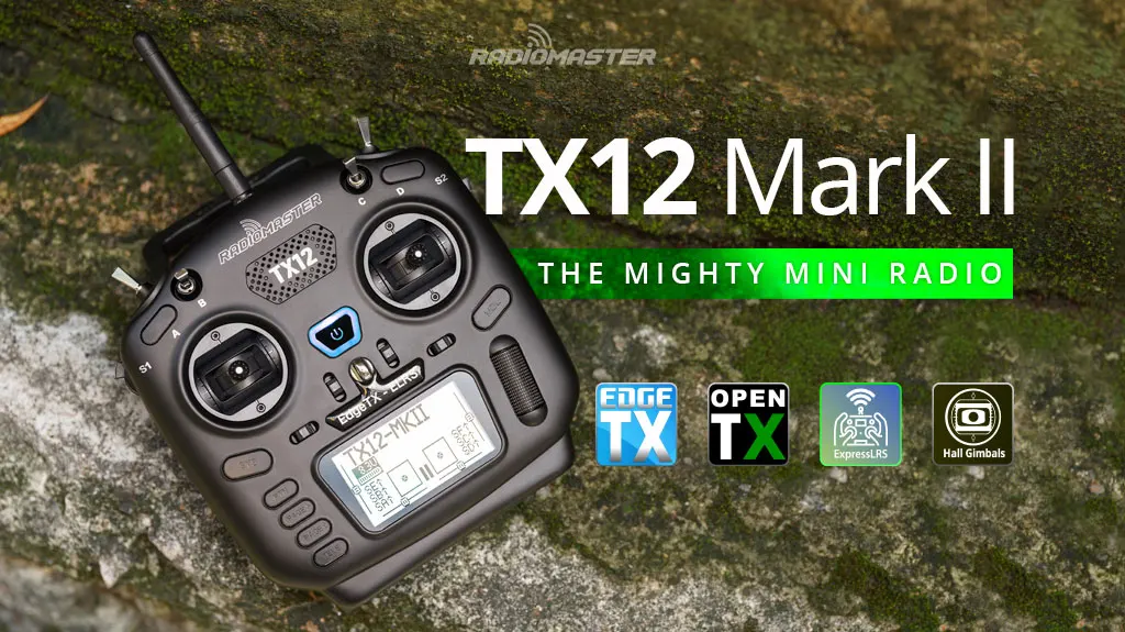 RadioMaster TX12 MKII 16CH ELRS CC2500 Hall Gimbals Radio Transmitter Support OPENTX EDGETX