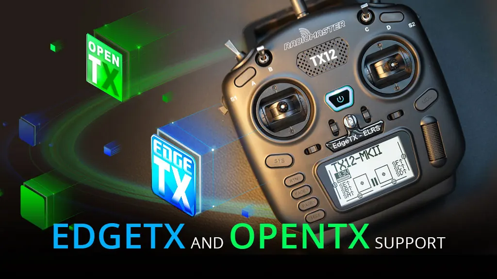 RadioMaster TX12 MKII 16CH ELRS CC2500 Hall Gimbals Radio Transmitter Support OPENTX EDGETX