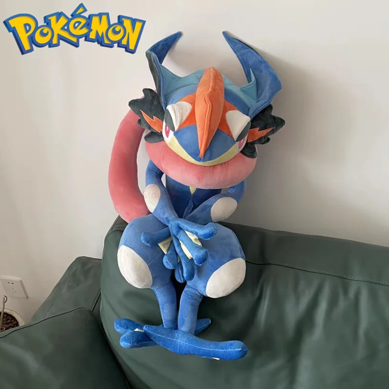 Large 150CM Animals Pokemon Kawai Greninja Plush Toys Soft Stuffed Doll Cute Throw Pillow Room Decor 70CM Children Birthday Gift