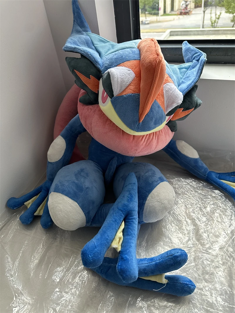Large 150CM Animals Pokemon Kawai Greninja Plush Toys Soft Stuffed Doll Cute Throw Pillow Room Decor 70CM Children Birthday Gift