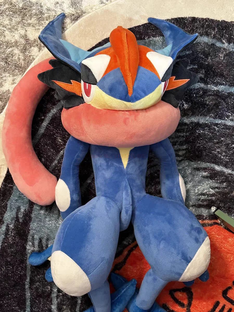 Large 150CM Animals Pokemon Kawai Greninja Plush Toys Soft Stuffed Doll Cute Throw Pillow Room Decor 70CM Children Birthday Gift