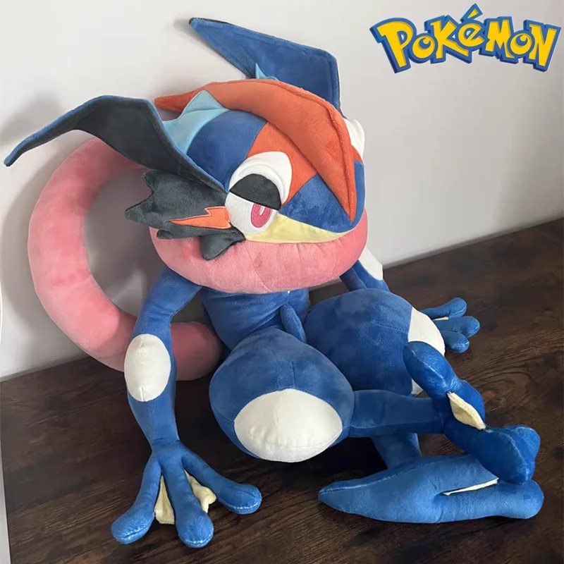 Large 150CM Animals Pokemon Kawai Greninja Plush Toys Soft Stuffed Doll Cute Throw Pillow Room Decor 70CM Children Birthday Gift