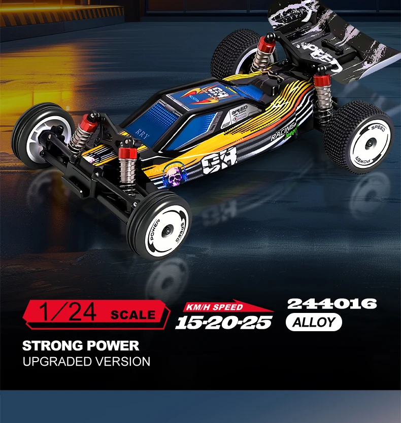 New WLtoys 244016 RC Car 1:24 Electric Racing High-Speed ​​RC All-Terrain Drift Car Model 25 Km/h Toys For Kids And Adult Gift