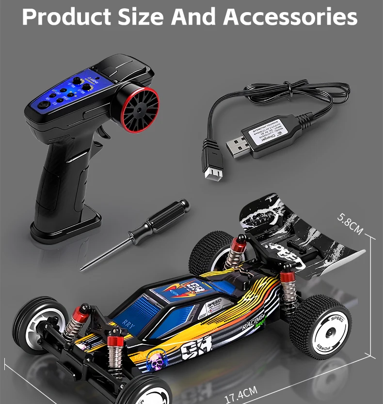 New WLtoys 244016 RC Car 1:24 Electric Racing High-Speed ​​RC All-Terrain Drift Car Model 25 Km/h Toys For Kids And Adult Gift