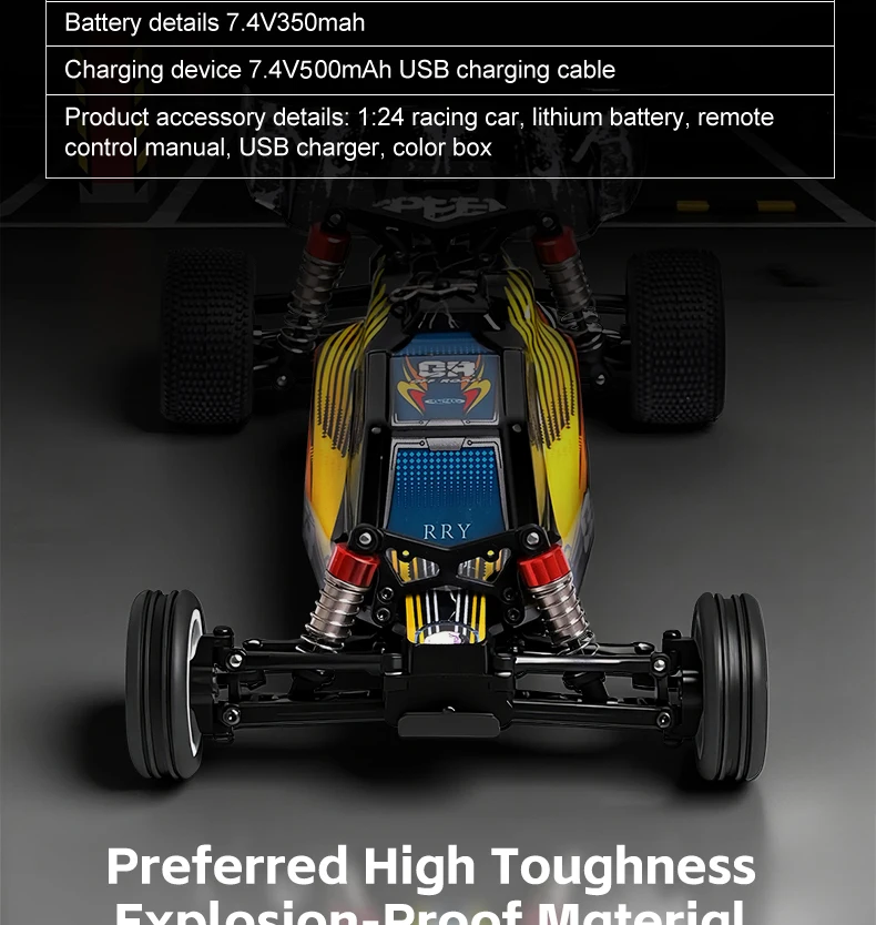 New WLtoys 244016 RC Car 1:24 Electric Racing High-Speed ​​RC All-Terrain Drift Car Model 25 Km/h Toys For Kids And Adult Gift