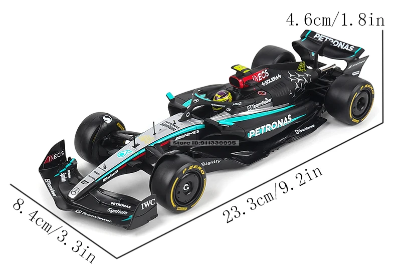 Bburago 1:24 2022~2025 Mercedes W15 44# Hamilton 63# Russell F1 series various styles Red Bull Ferrari McLaren Alloy car model