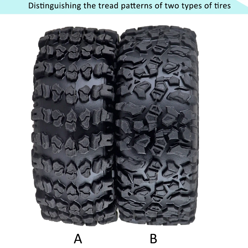 Aluminum Alloy 1.3 Inch Beadlock Wheel Rim Tire For 1/18 Traxxas Trx4m Trx4-m 1/24 Fms24 Axial Scx24 Rc Crawler Car Tire