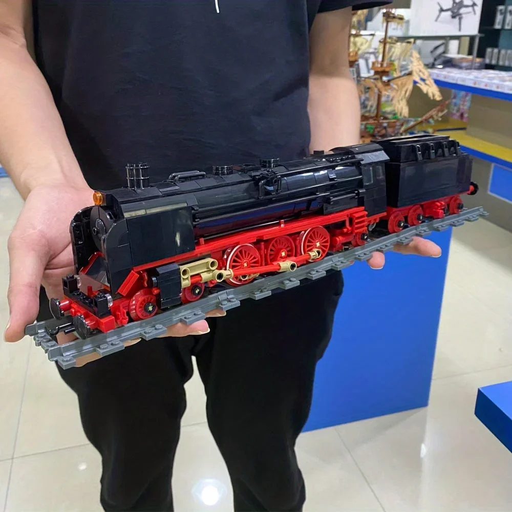 Creative Steam Train Railway Series Building Blocks Model Children's Diy City Building Block Toys For Perfect Christmas Gift
