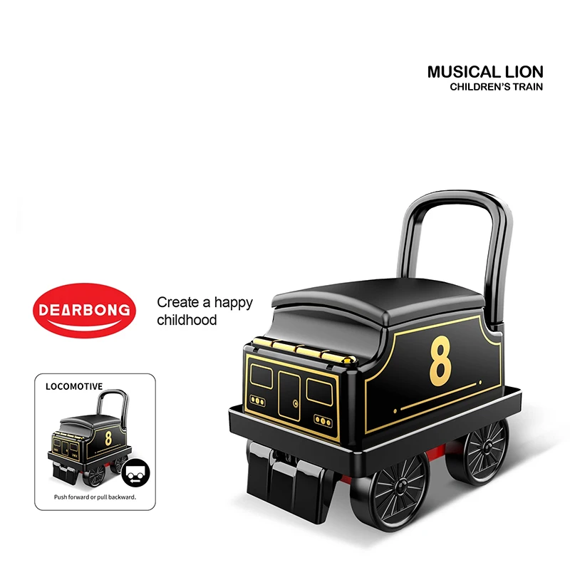 Electric Train Kids Riding Toy Ailway Can Carry Train Rail Car Train Cabin Classical Model Baby Walker Stroller Toys Child Gifts