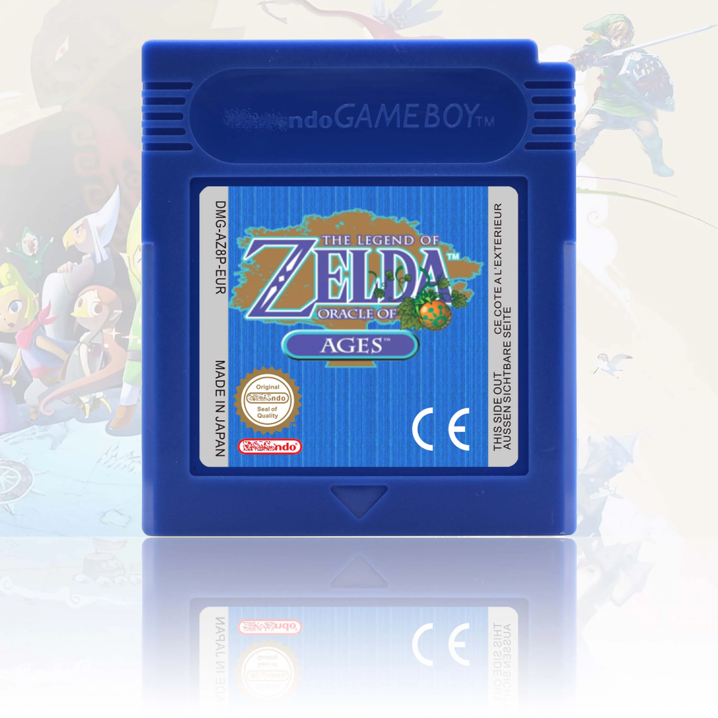 USA/EUR/NOE/ESP Version Legend Of Zelda Awakening/Seasons/Ages GBC Video Game Cartridge High Quality With Battery