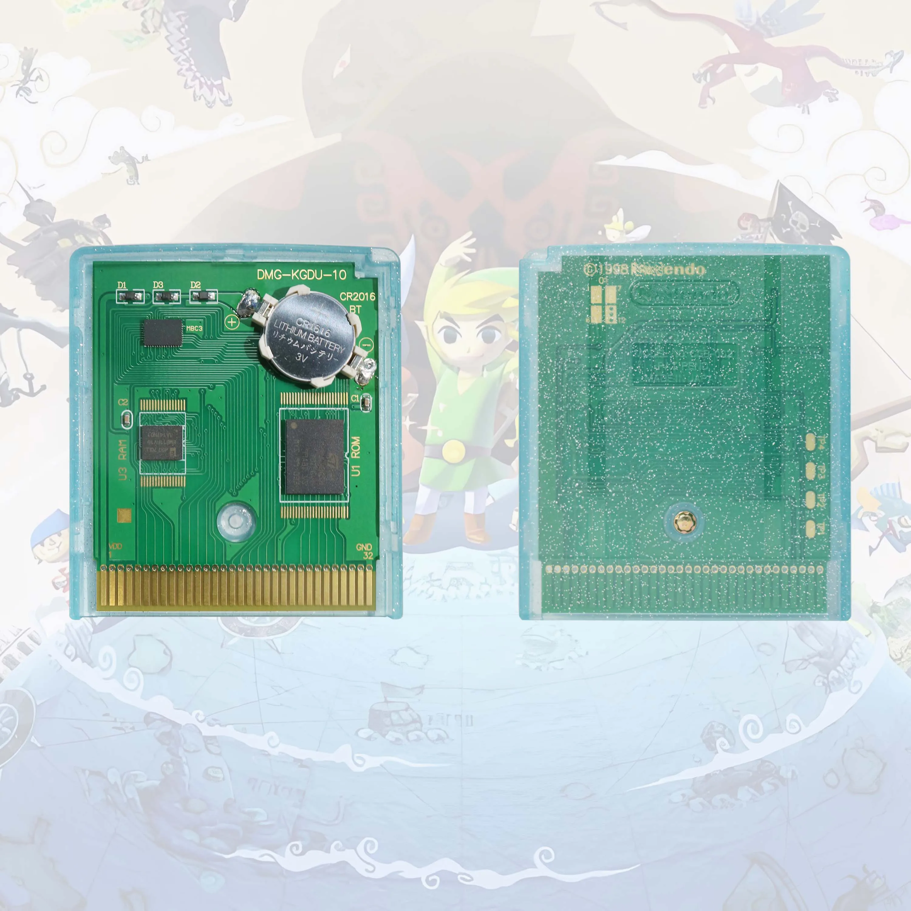 USA/EUR/NOE/ESP Version Legend Of Zelda Awakening/Seasons/Ages GBC Video Game Cartridge High Quality With Battery