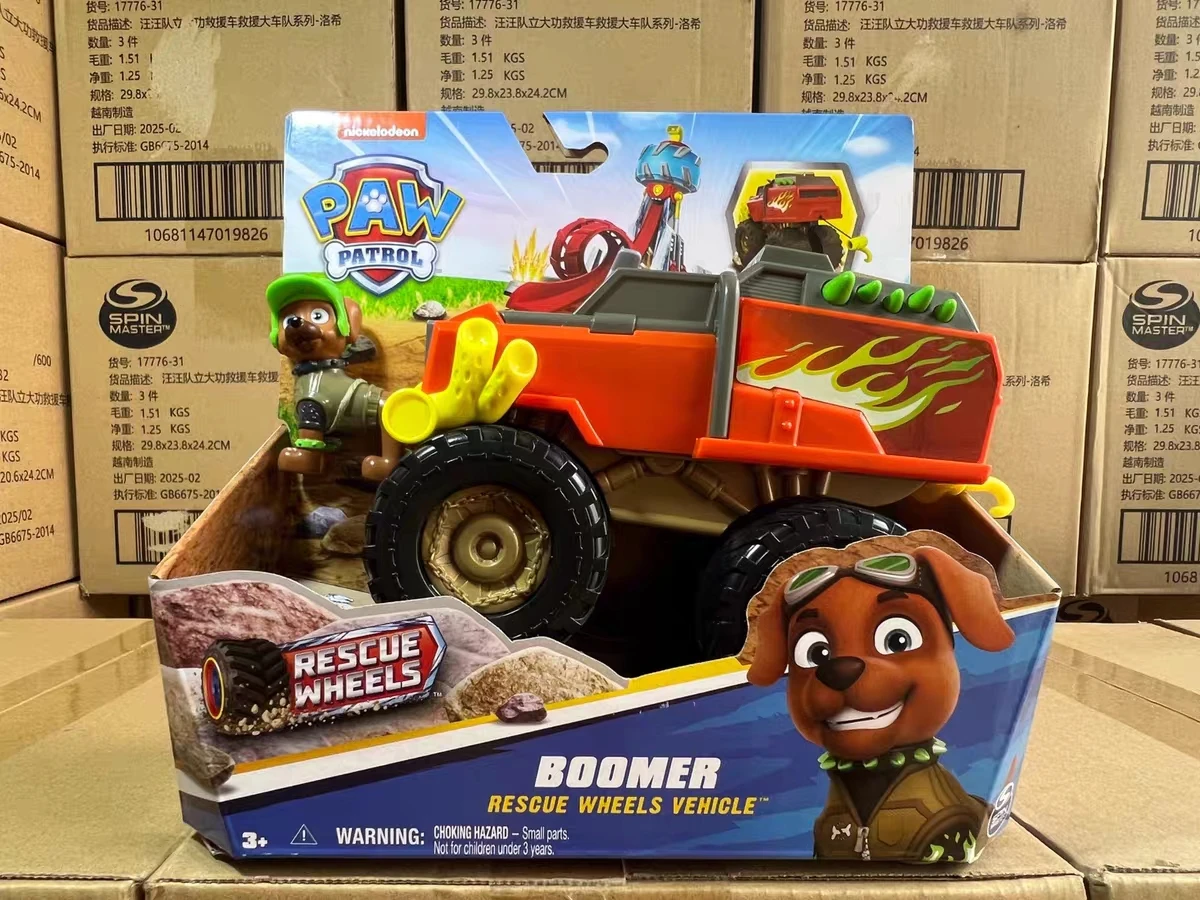 Original Paw Patrol Rescue Wheels Chase Marshall Rocky Roxi Skye Boomer Zuma Rubble Vehicle Toy with Collectible Action Figure
