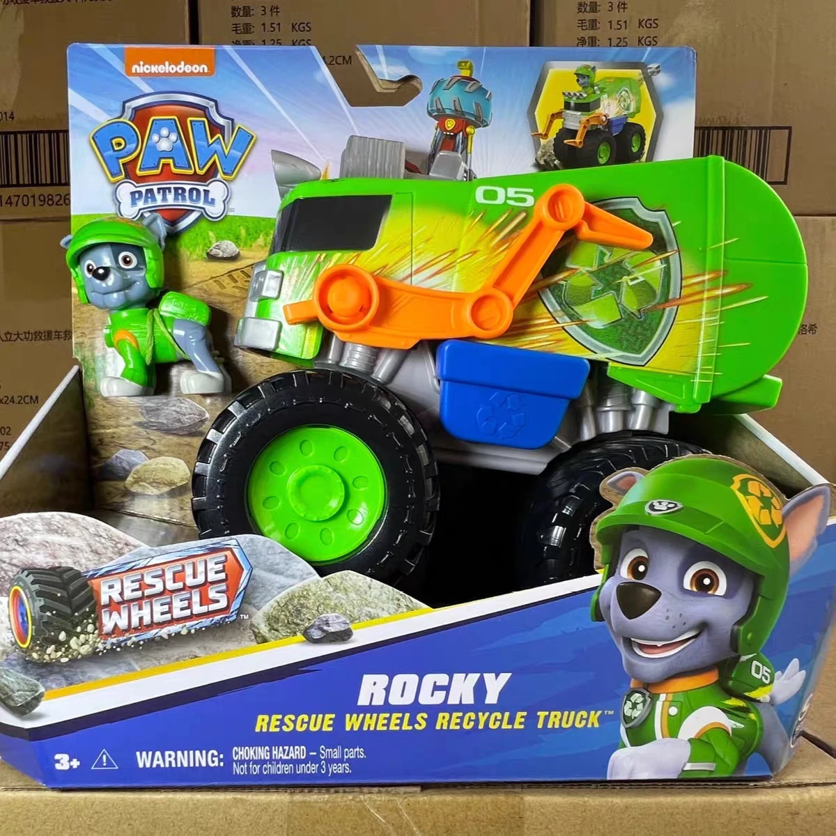 Original Paw Patrol Rescue Wheels Chase Marshall Rocky Roxi Skye Boomer Zuma Rubble Vehicle Toy with Collectible Action Figure