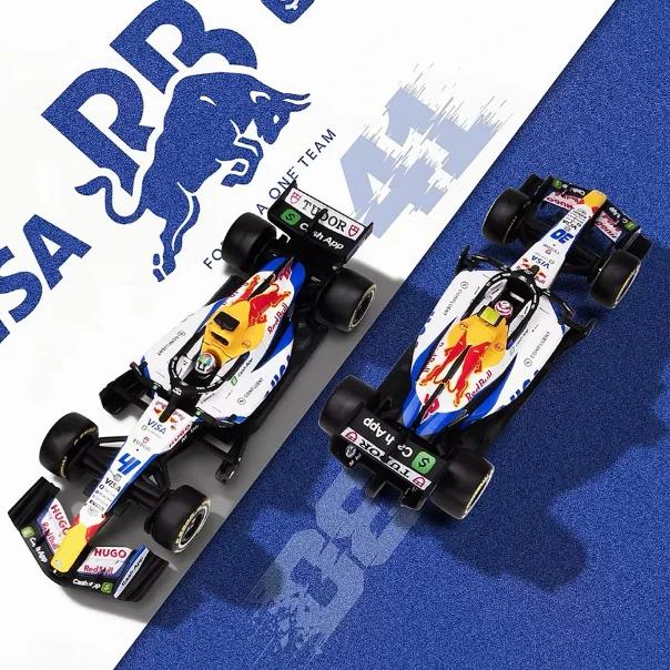 Bburago 1:43 F1 Car Model VCARB 03 2026 #30 Liam Lawson #41 Arvid Lindblad Diecast Alloy Toys For F1 Gifts