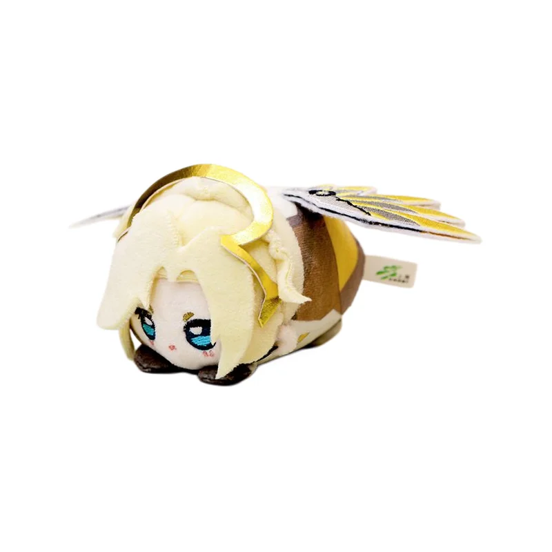 Authentic Bilibili Overwatch Mercy Wuyang Kiriko Juno Cute Lying‑Down Plush Doll Floppy Plushie Collectible Ornament Toy Gift