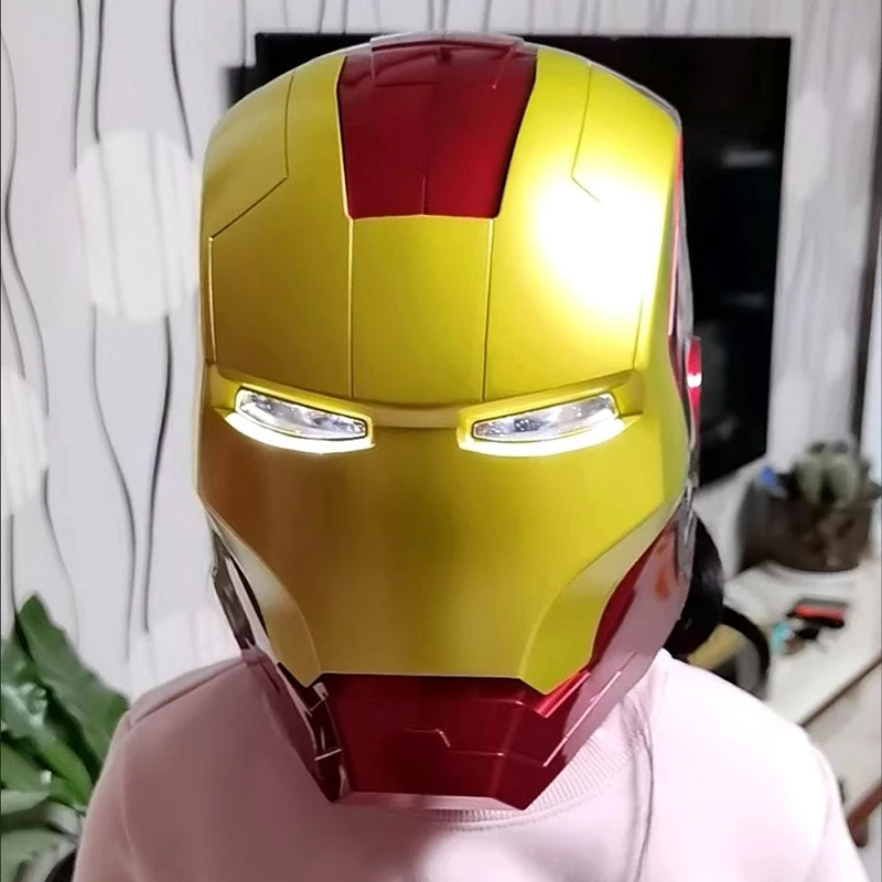 2026 Hot Marvel Avengers Iron Man Helmet Adult Kids Model Cosplay 1:1 Light Led Ironman Mask Action Figure Toys Birthday Gifts