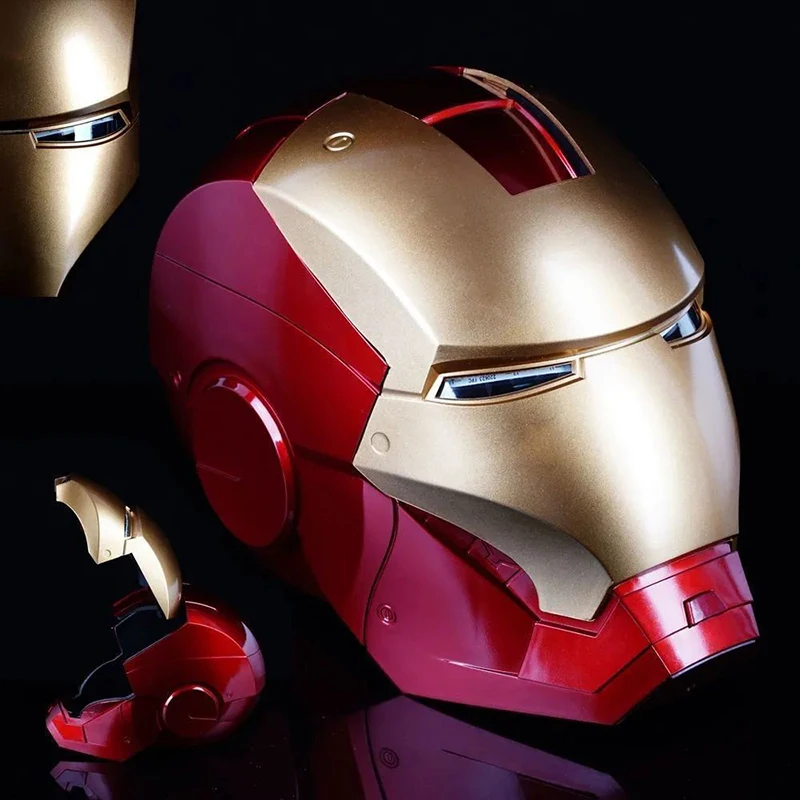 2026 Hot Marvel Avengers Iron Man Helmet Adult Kids Model Cosplay 1:1 Light Led Ironman Mask Action Figure Toys Birthday Gifts