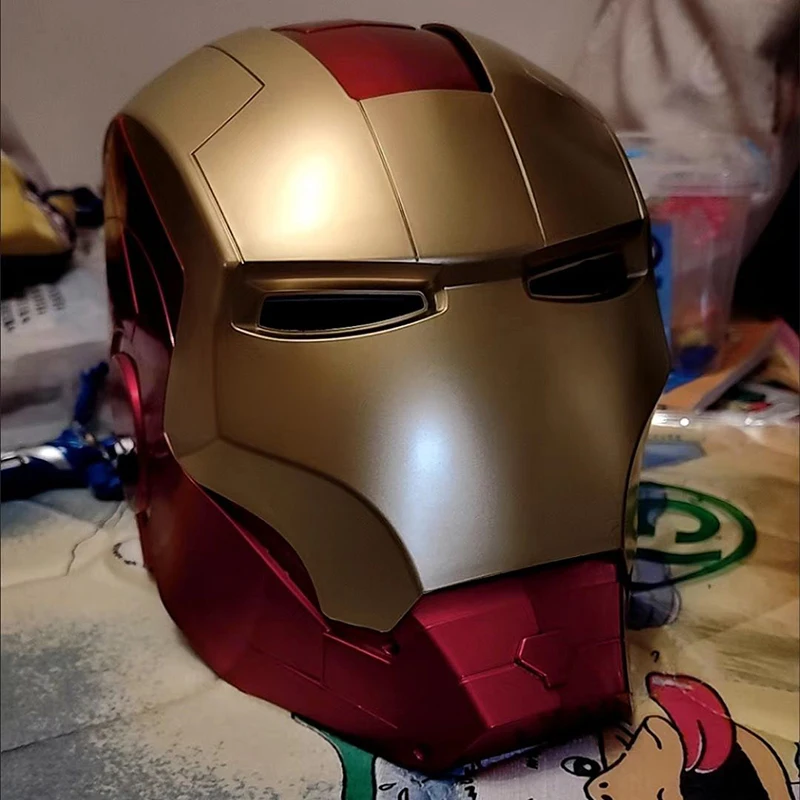 2026 Hot Marvel Avengers Iron Man Helmet Adult Kids Model Cosplay 1:1 Light Led Ironman Mask Action Figure Toys Birthday Gifts
