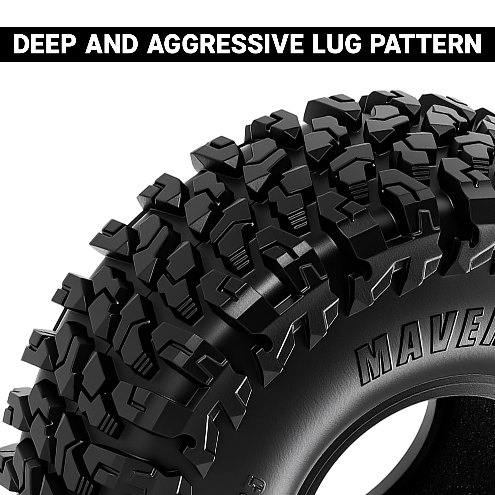 INJORA 1.9" 120*42mm MAVERIX R/T Tires for 1/10 RC Crawlers (T1925)