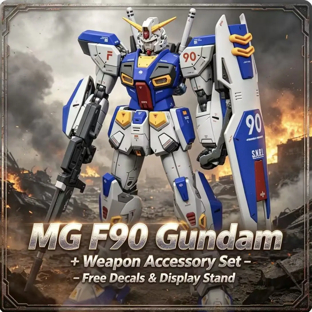 F90 MG 1/100 Assembly Model Kit Action Figures Puzzle With Water Stickers Boys' Puzzle Toy Desktop Ornament Collectible Gift