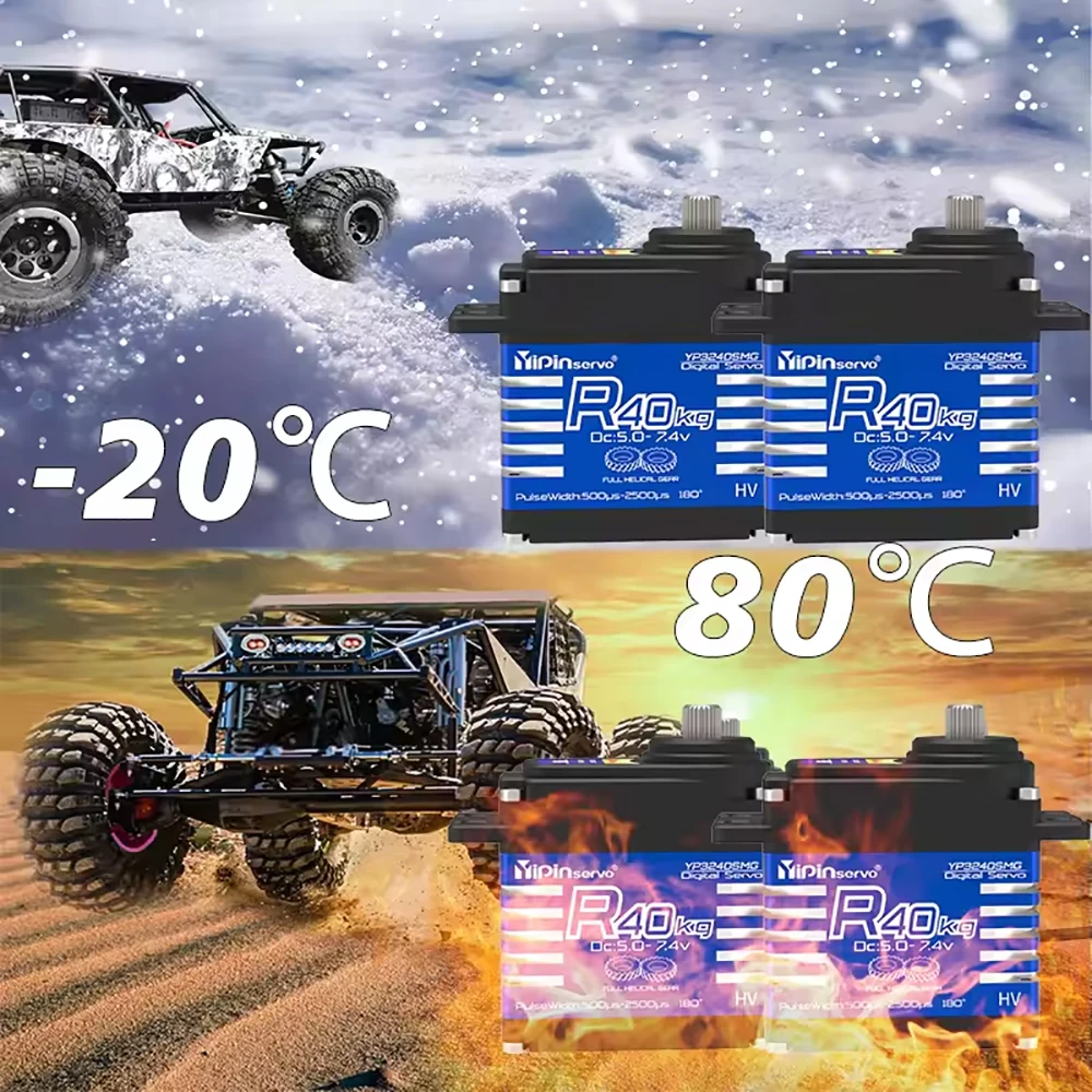 40KG 35KG Digital Servos Motor All Steel Helical Gear Waterproof RC Servo for 1/8 1/10 RC Trucks & Competition Robots