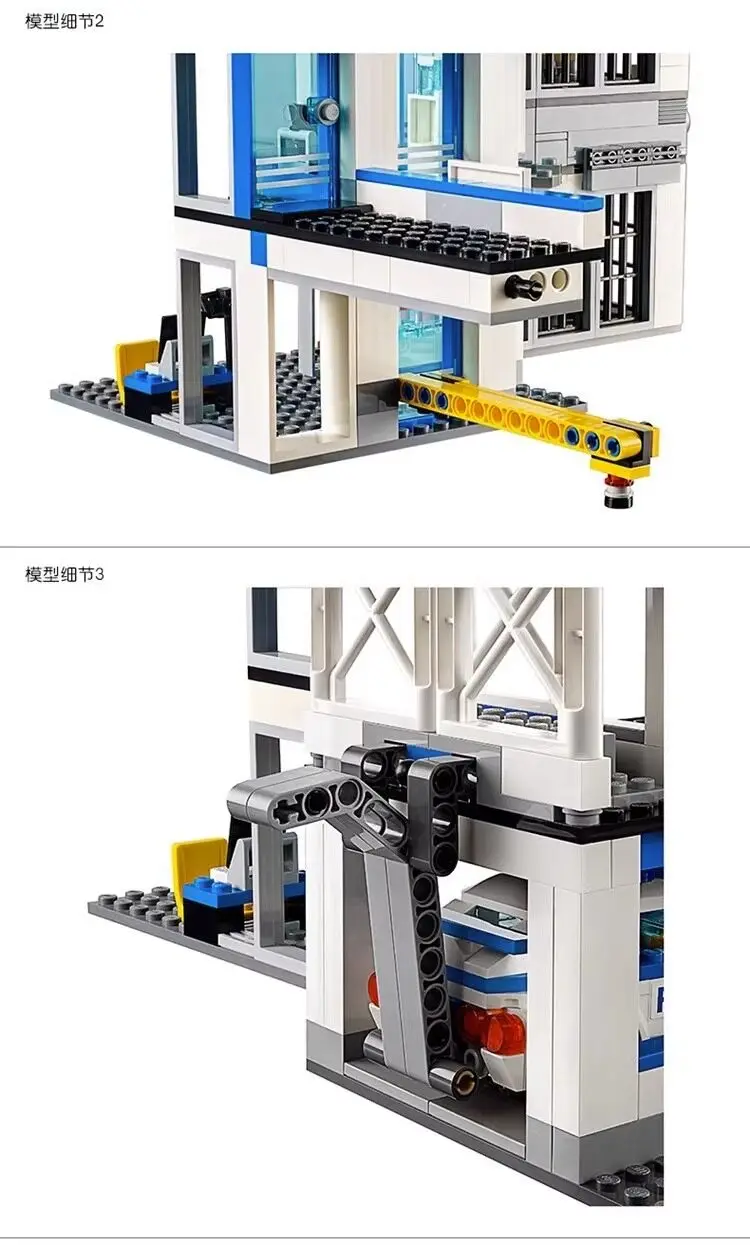 SWAT Police Station Military Building Blocks City Model Set Prison Car Policeman Boat Figures DIY Brick Toy for Kids Boys Gift