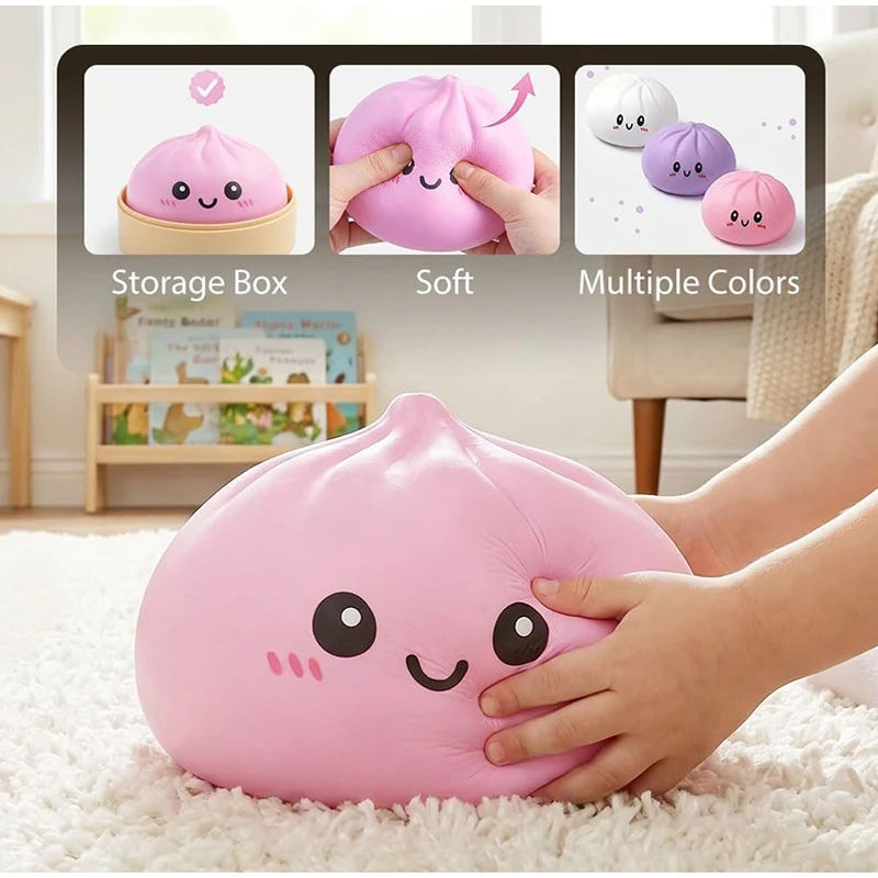 New 25cm Colorful Dumpling Big Stress Balls Reusable Low Rebound Decompression Dough Ball Unique Home Decoration Birthday Gift