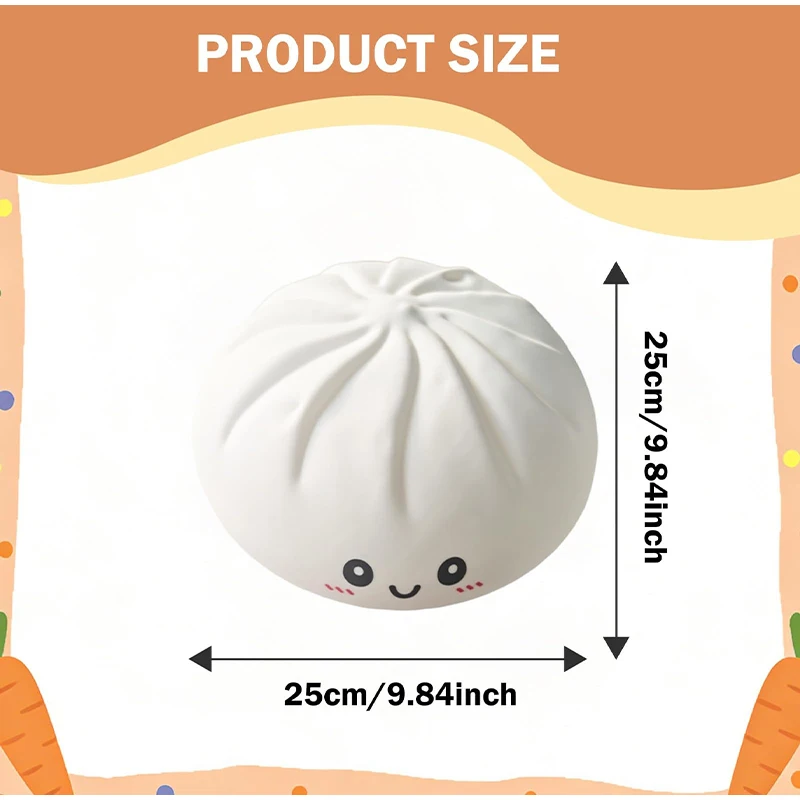 New 25cm Colorful Dumpling Big Stress Balls Reusable Low Rebound Decompression Dough Ball Unique Home Decoration Birthday Gift