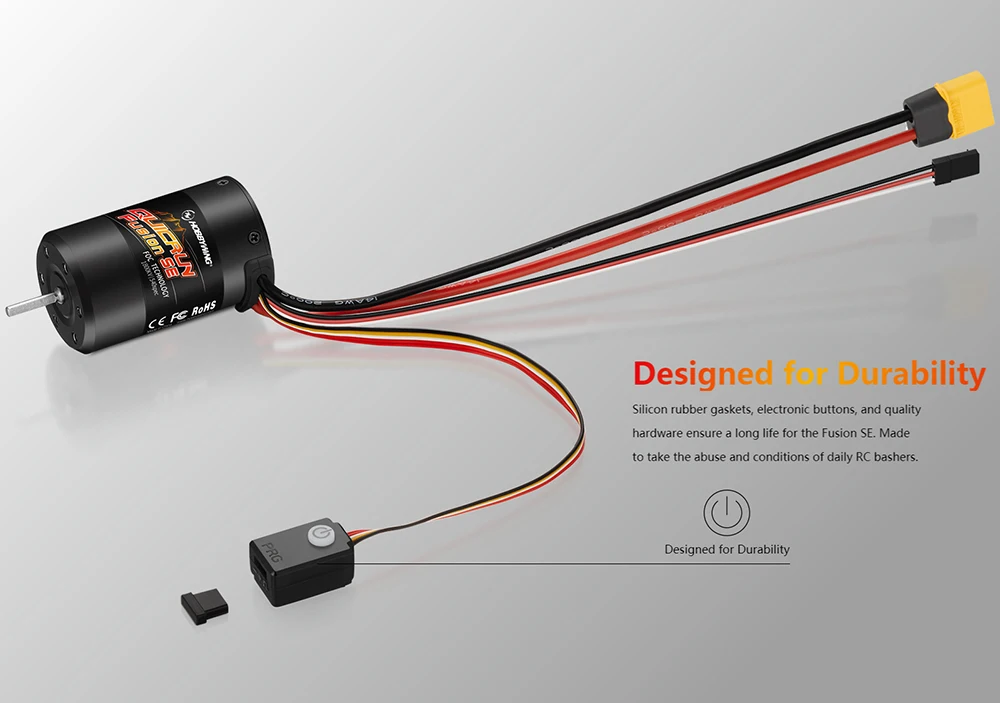 HobbyWing QuicRun Fusion SE 1800KV Waterproof Brushless Sensory Motor Built in 40A ESC 2 in 1 for RC 1/10 RC Climbing Car