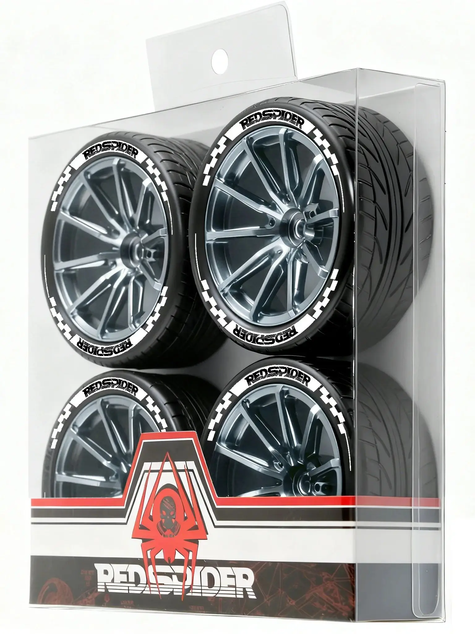 1/10 Metal RC On-Road Wheel Tires 2.55" OD 12mm Hex for 1/10 Tamiya TT01 TT02 XV02 XV01 WLtoys HSP Kyosho WR8 RedCat Sakura HPI