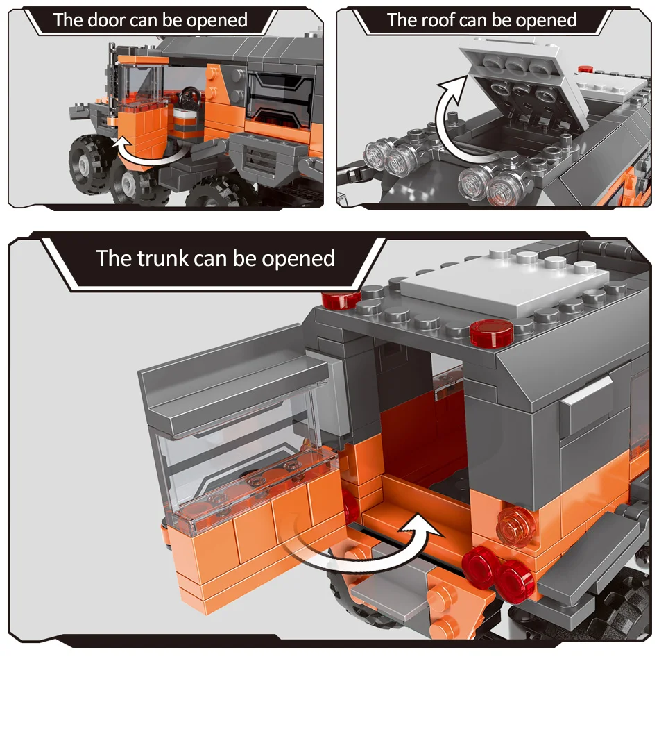 ZKZC Technical Off-road Racing Vehicle Truck Car Model Building Blocks City Monster Trucks Bricks Toys For Children Gift