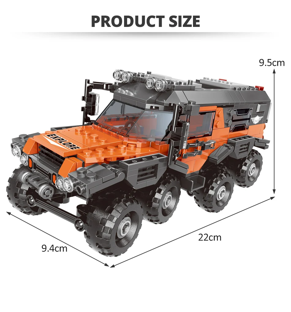 ZKZC Technical Off-road Racing Vehicle Truck Car Model Building Blocks City Monster Trucks Bricks Toys For Children Gift