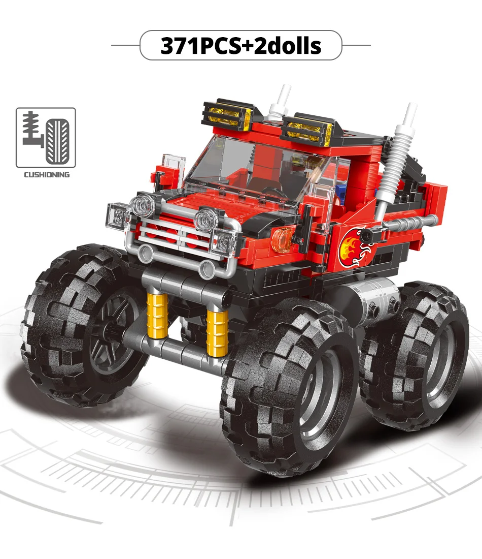 ZKZC Technical Off-road Racing Vehicle Truck Car Model Building Blocks City Monster Trucks Bricks Toys For Children Gift