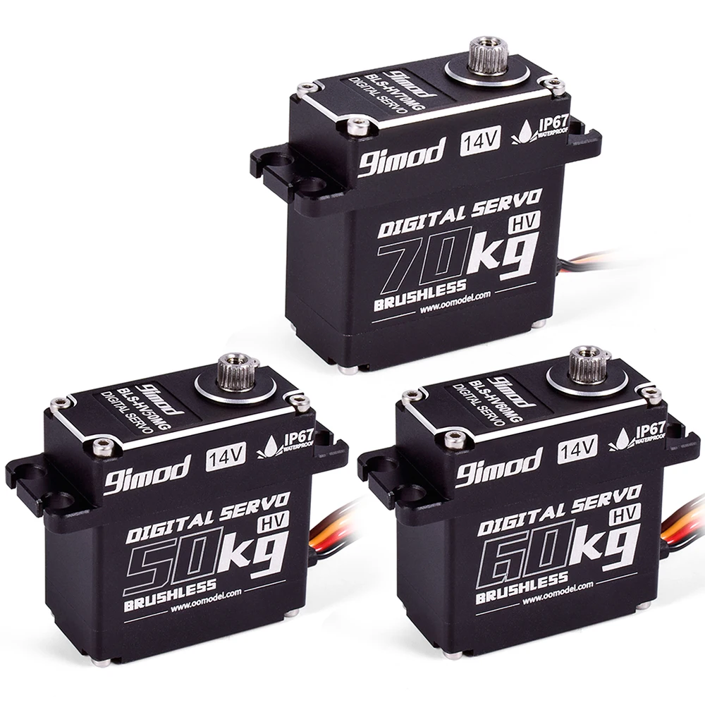 9imod Brushless Servo 70KG 60KG 50KG Waterproof RC Servo 
Motors Metal Gear 14V For 1/8 1/10 RC Crawler Car Robot Traxxas Scx10